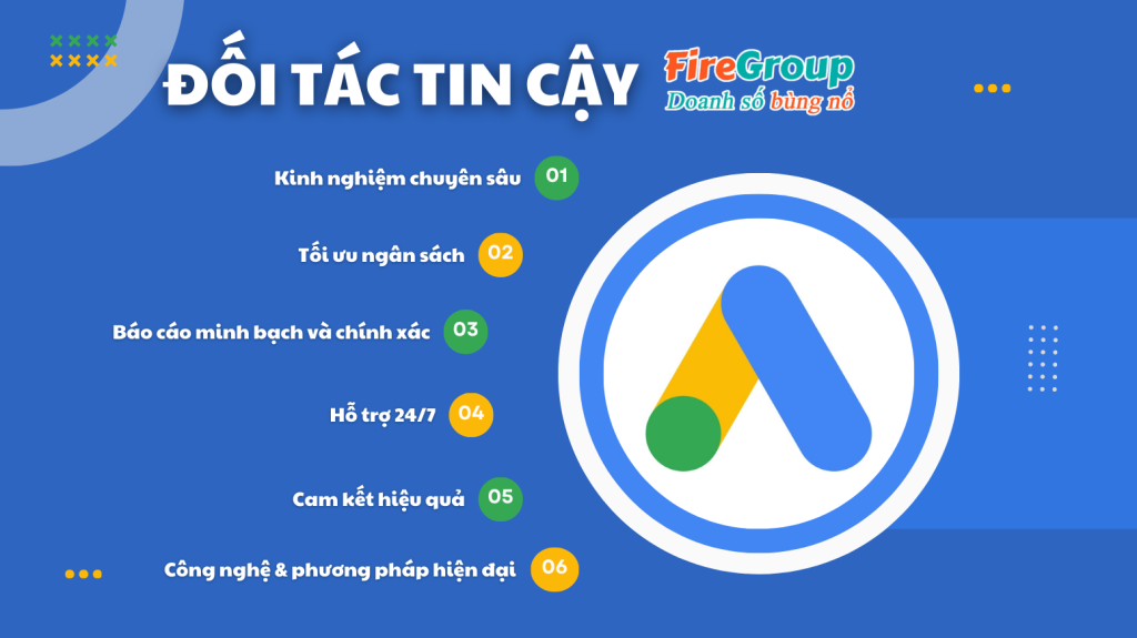 FireGroup đối tác tin cậy cung cấp dịch vụ Google Ads