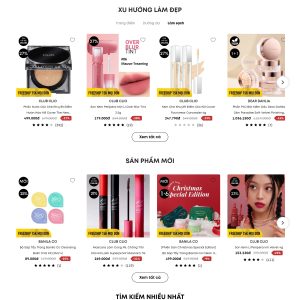 Mẫu Website Mỹ Phẩm Beauty Box