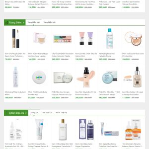 Mẫu Website Mỹ Phẩm BEAUTY GARDEN