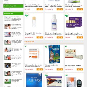 Mẫu Website Hiệu Thuốc Nhà Thuốc Việt