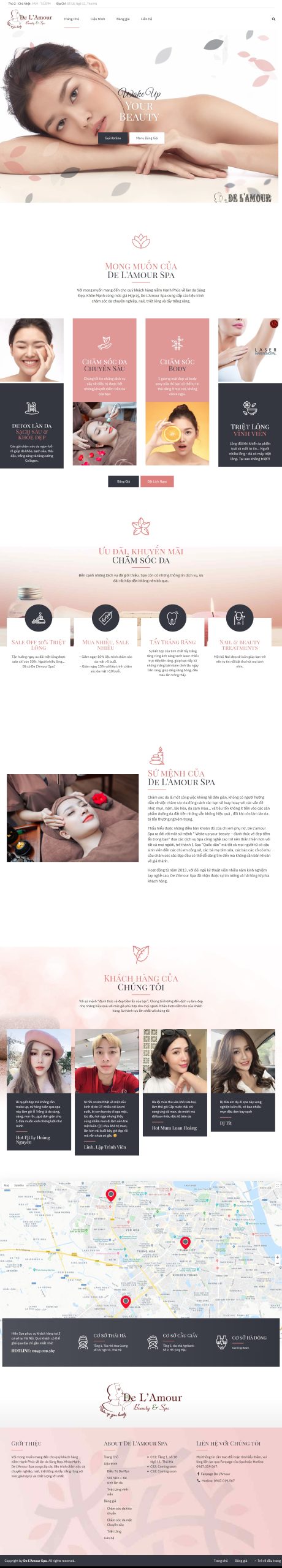 Mẫu Website Spa De-L-Amour-Beauty