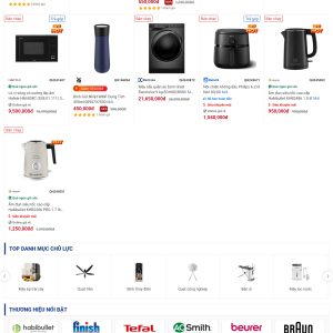 Mẫu Thiết Kế Website Điện Máy Quang Hạnh