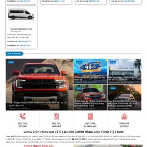 Mẫu Website Ô tô Ford Long Biên