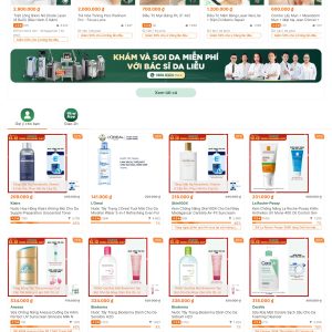 Mẫu Website Mỹ Phẩm Hasaki