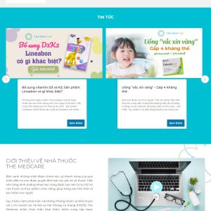 Mẫu Website Nhà Thuốc The Medcare