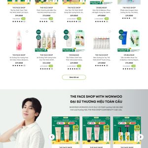 Mẫu Website Mỹ Phẩm The Face Shop