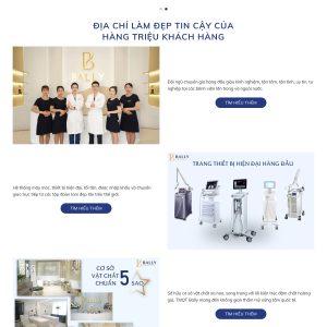 Mẫu Website Thẩm Mỹ Viện Quốc Tế Bally