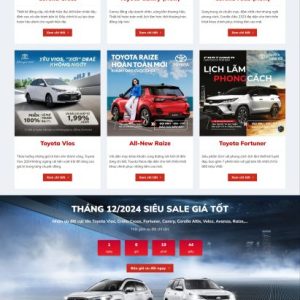 Mẫu Website Ô tô Toyota Hưng Yên