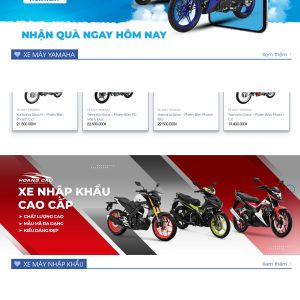 Mẫu Website Xe Máy Hoàng Cầu