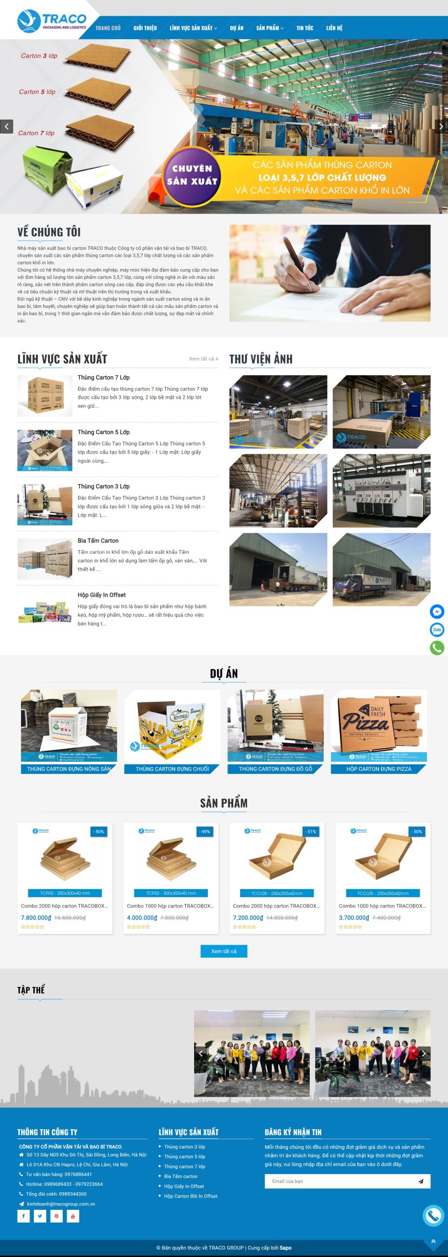 Mẫu Thiết Kế Website Tracopackaging
